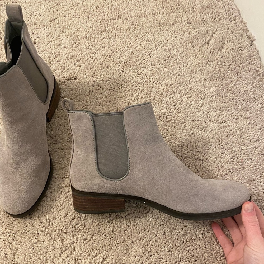Cole Haan grey suede booties